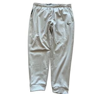Nike Therma-FIT Mens Training Pants XXL Khaki Beige Fleece Joggers DQ5405-251